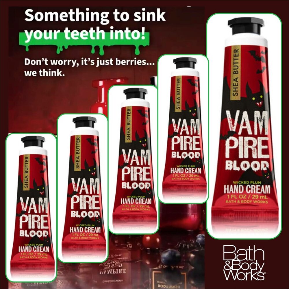 Five (5) BATH & BODY WORKS 🩸 Vampire Blood Hand Cream! Stock up now!